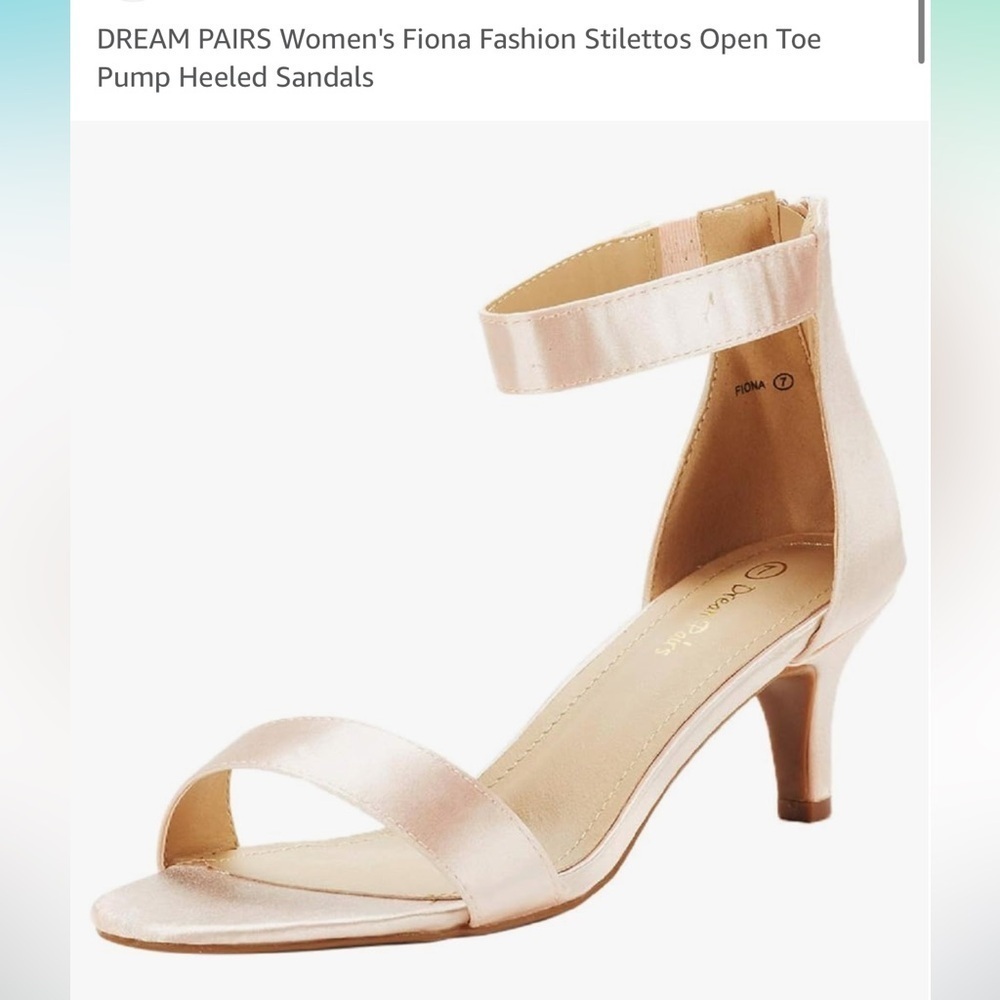 Fiona open toe satin kitten heels